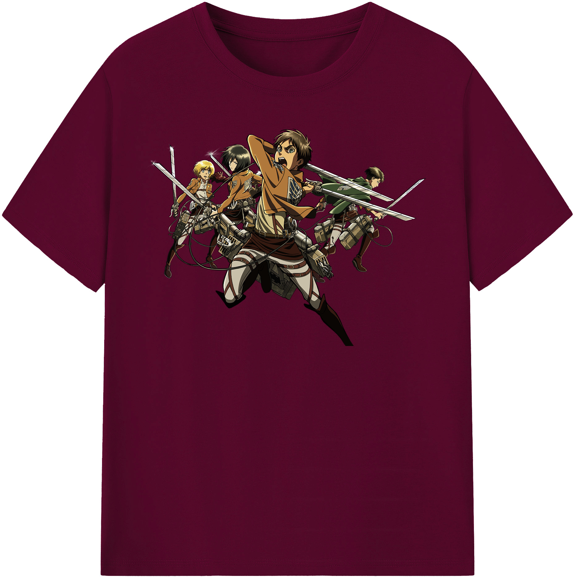 （画像用） 進撃の巨人 エレン･イェーガー Attack on Titan Eren Jäger レディースカジュアルプリントTシャツ（綿100％）